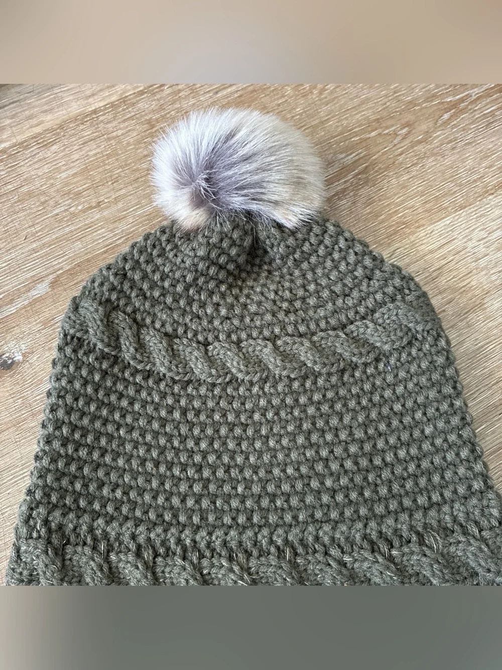 Harley-Davidson Olive Green Beanie Features A Textured Cable Knit